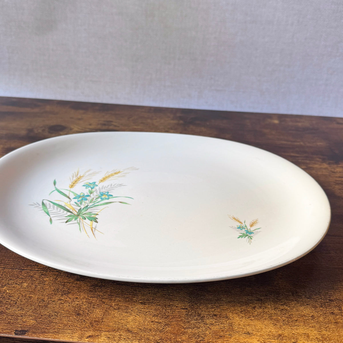 Vintage Johnson Brothers Oval Serving Platter | Bird & Wheat | 14-Inch