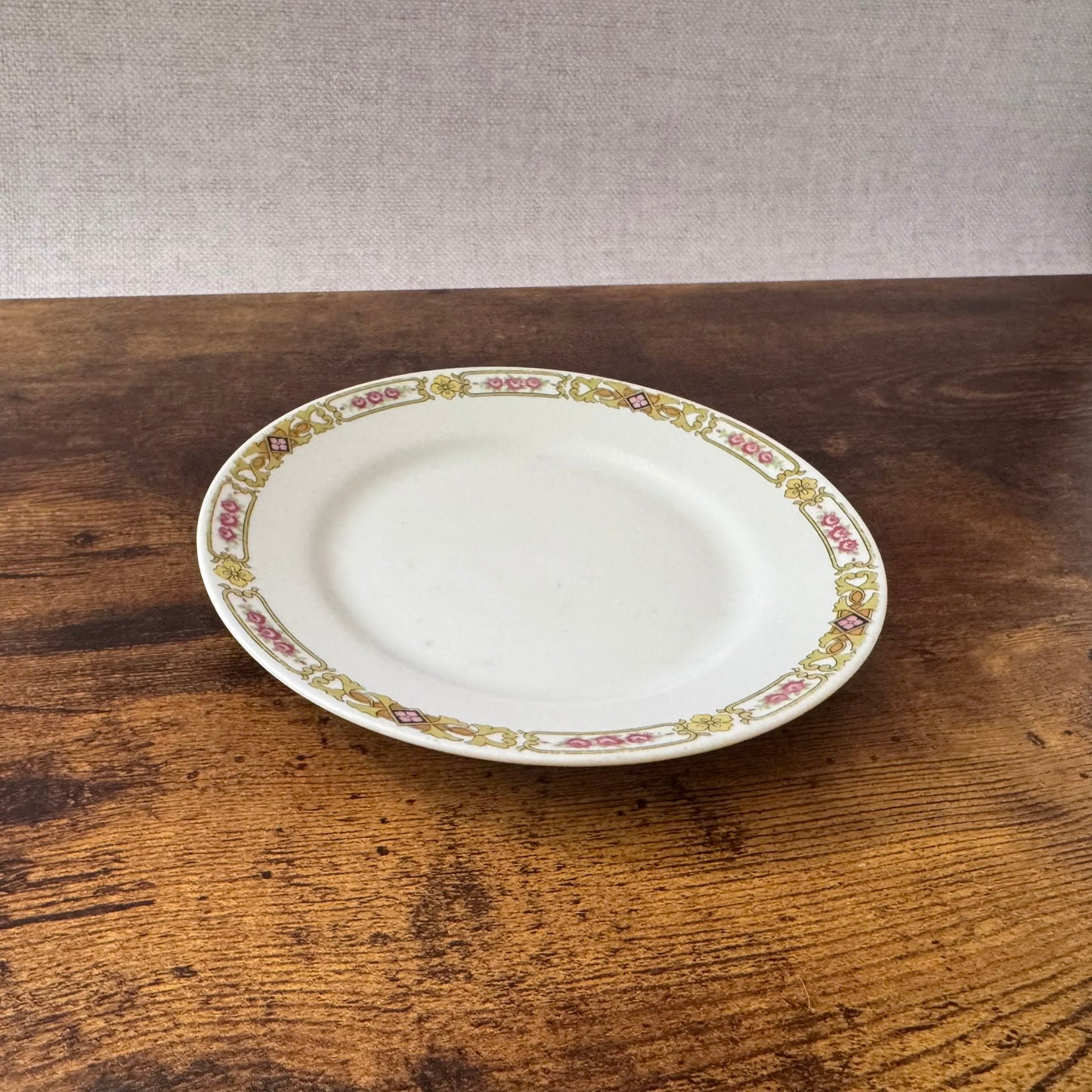 Antique Noritake Nippon Plate | Regina Pattern | Pink Rose Border