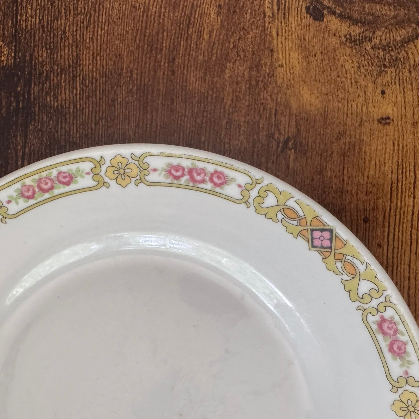 Antique Noritake Nippon Plate | Regina Pattern | Pink Rose Border