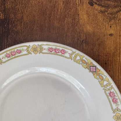 Antique Noritake Nippon Plate | Regina Pattern | Pink Rose Border