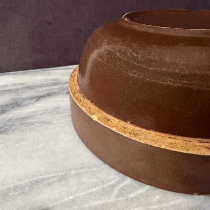 Vintage Brown 9 Inch Mixing Bowl | Primitive Salt Glazed