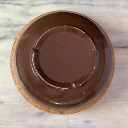 Vintage Brown 9 Inch Mixing Bowl | Primitive Salt Glazed