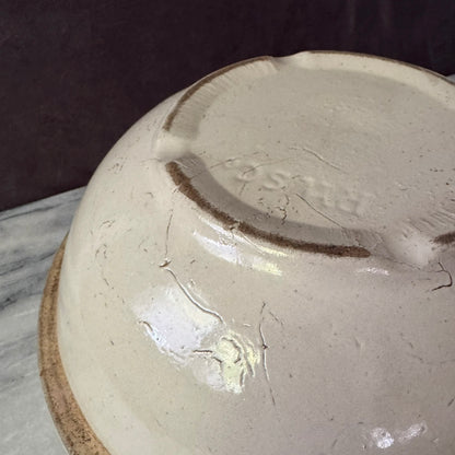 Vintage White Extra Large Earthenware Mixing Bowl | Primitive Salt Glazed | Red Wing Stoneware Company