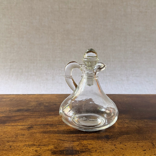 Vintage Clear Glass Cruet | Oil & Vinegar Bottle