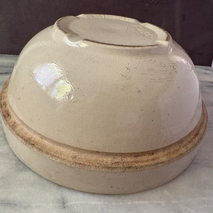 Vintage White Extra Large Earthenware Mixing Bowl | Primitive Salt Glazed | Red Wing Stoneware Company