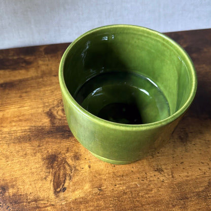 Vintage Haeger Pedestal Planter Model 42 | Glossy Green Ceramic