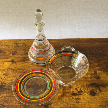 Anchor Hocking Banded Ring Cocktail Set | Fiesta Go-Along Glassware